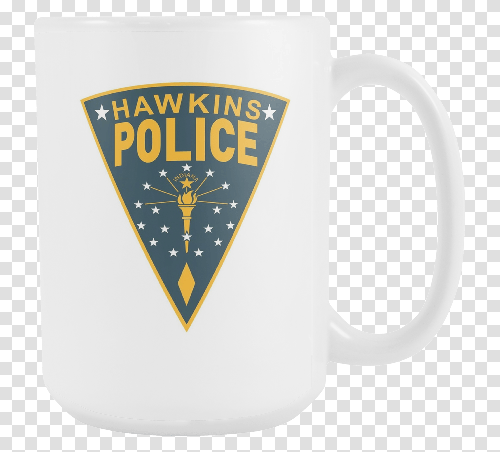Stranger Things Inspired Quothawkins Police Beer Stein, Coffee Cup, Glass Transparent Png