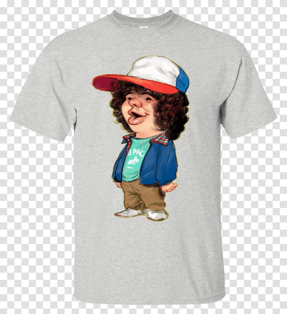 Stranger Things T Shirt Dustin, Apparel, Hat, Person Transparent Png