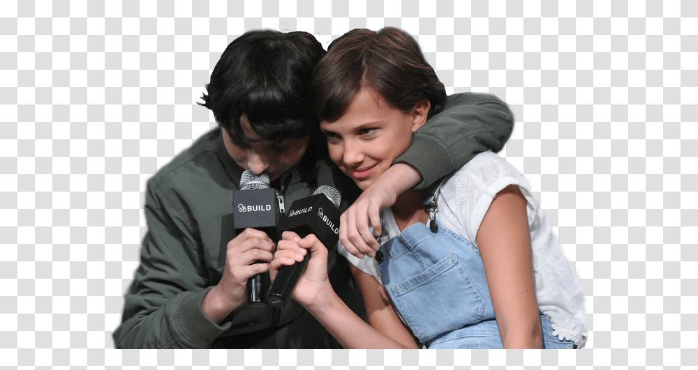 Strangerthings Milliebobbybrown Millieandfinn Once Stranger Things 011 Y Mike, Person, Video Gaming, Pants Transparent Png