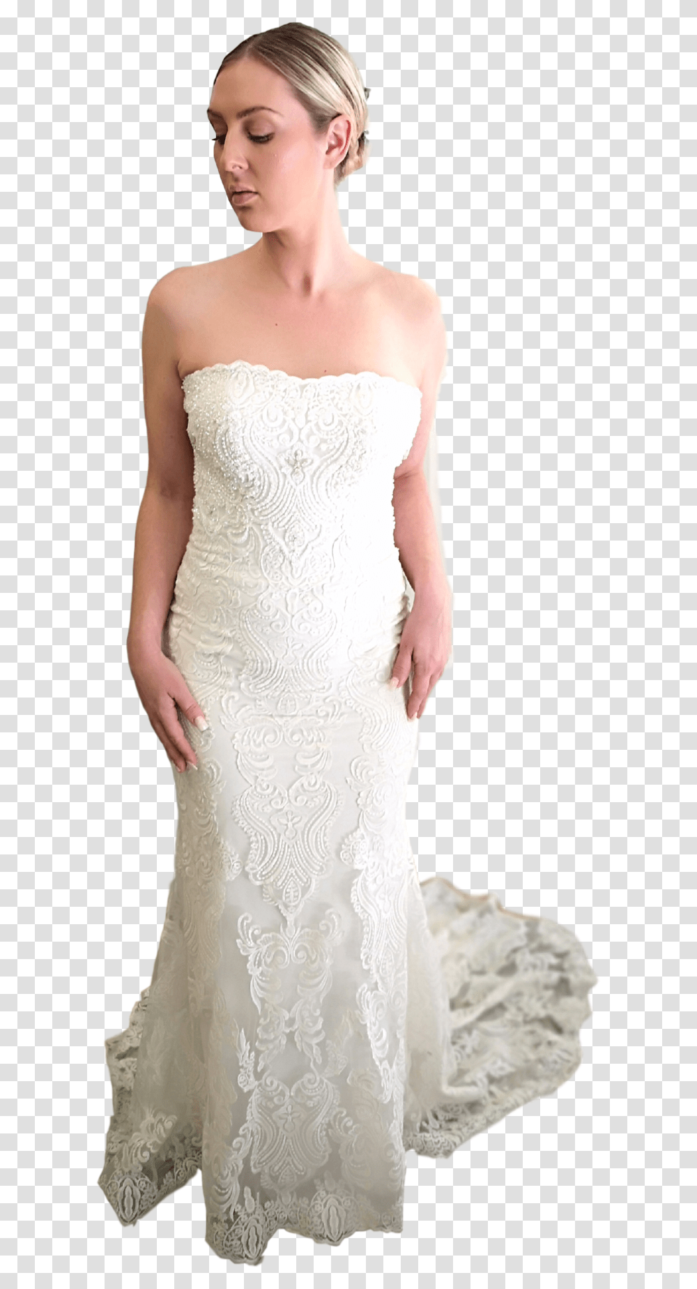 Strapless Sheath Wedding Gown, Apparel, Dress, Robe Transparent Png