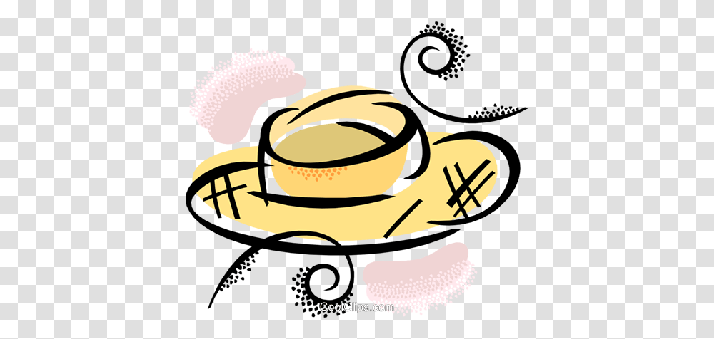 Straw Hat Royalty Free Vector Clip Art Illustration, Apparel, Cowboy Hat, Label Transparent Png