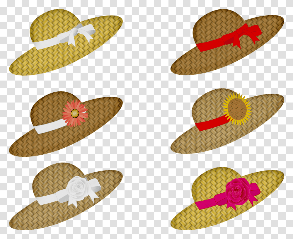 Straw Hat Woman's Flowers Free Image On Pixabay Chapeu De Palha Com Flor, Clothing, Apparel, Sun Hat, Cowboy Hat Transparent Png