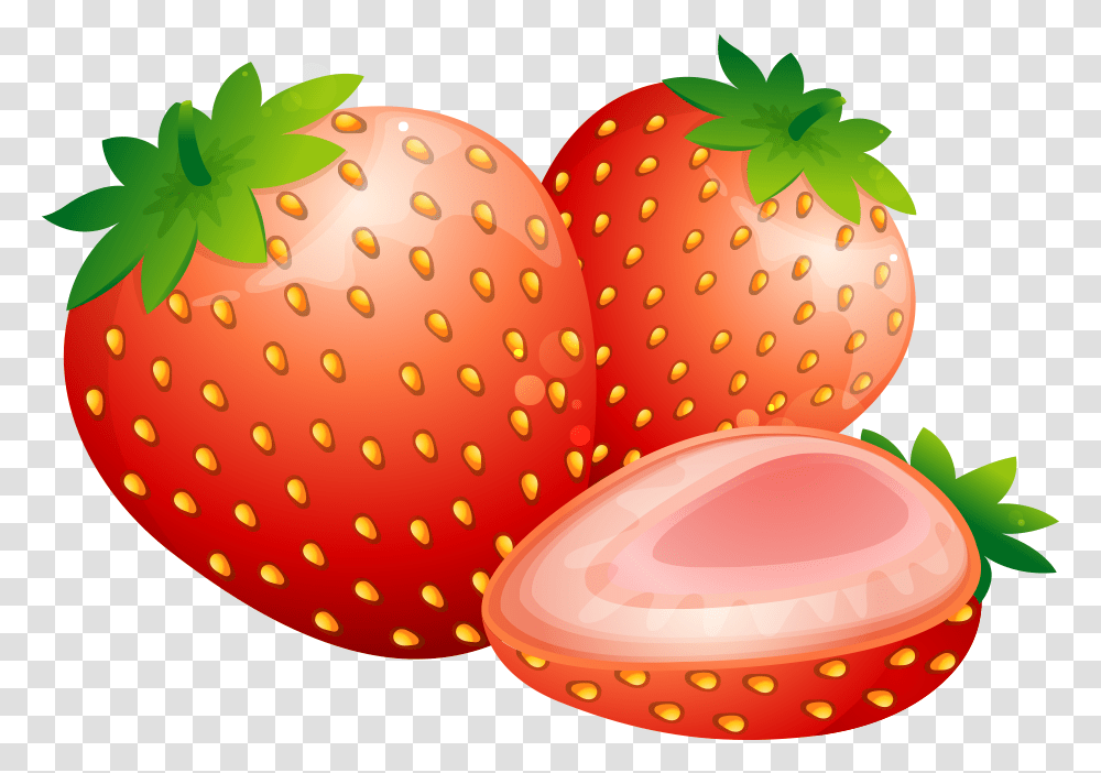 Strawberries Clipart Lemon Fruit Strawberry, Plant, Food, Birthday Cake, Dessert Transparent Png