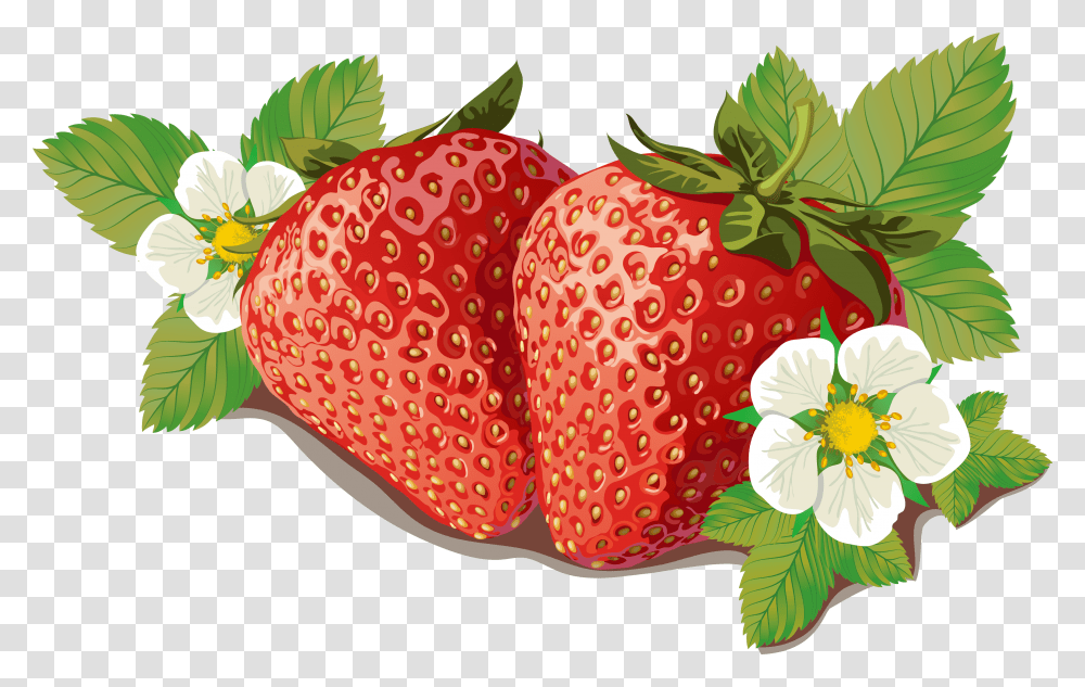 Strawberries Clipart Orange Clip Art Strawberry Plants, Fruit, Food Transparent Png