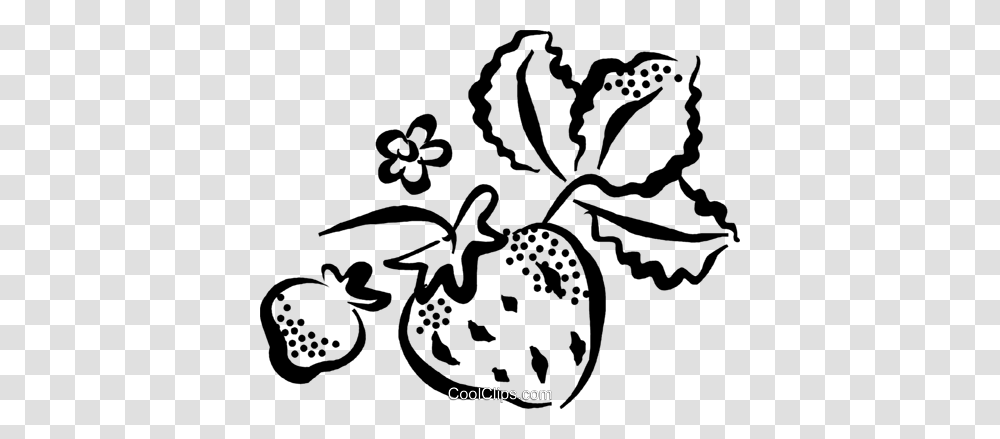 Strawberries Royalty Free Vector Clip Art Illustration, Pattern, Floral Design, Stencil Transparent Png