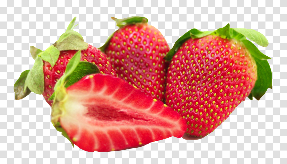 Strawberries With Leaves Image, Fruit, Strawberry, Plant, Food Transparent Png