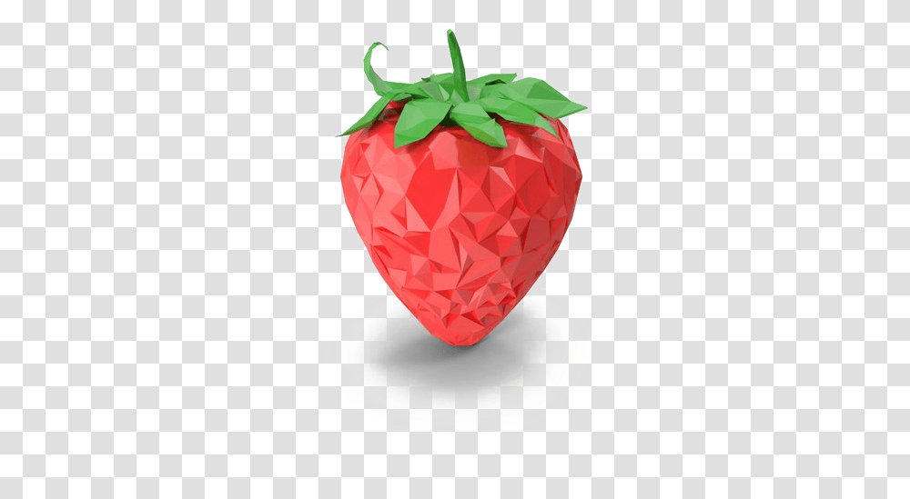 Strawberry Background Background Single Strawberry, Plant, Fruit, Food, Birthday Cake Transparent Png