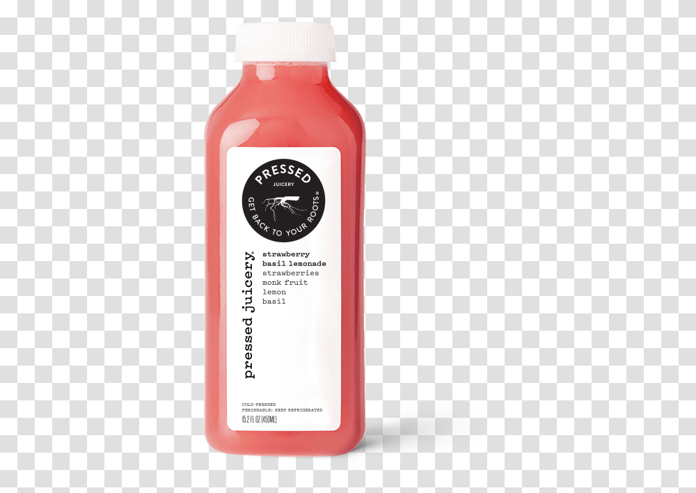 Strawberry Basil Lemonade Pressed Juicery Rose Lemonade, Liquor, Alcohol, Beverage, Bottle Transparent Png