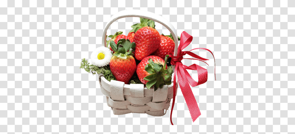 Strawberry Basket Strawberry, Fruit, Plant, Food Transparent Png