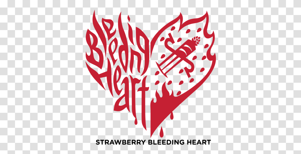 Strawberry Bleeding Heart Second Self Beer Company, Poster, Text, Label, Hand Transparent Png