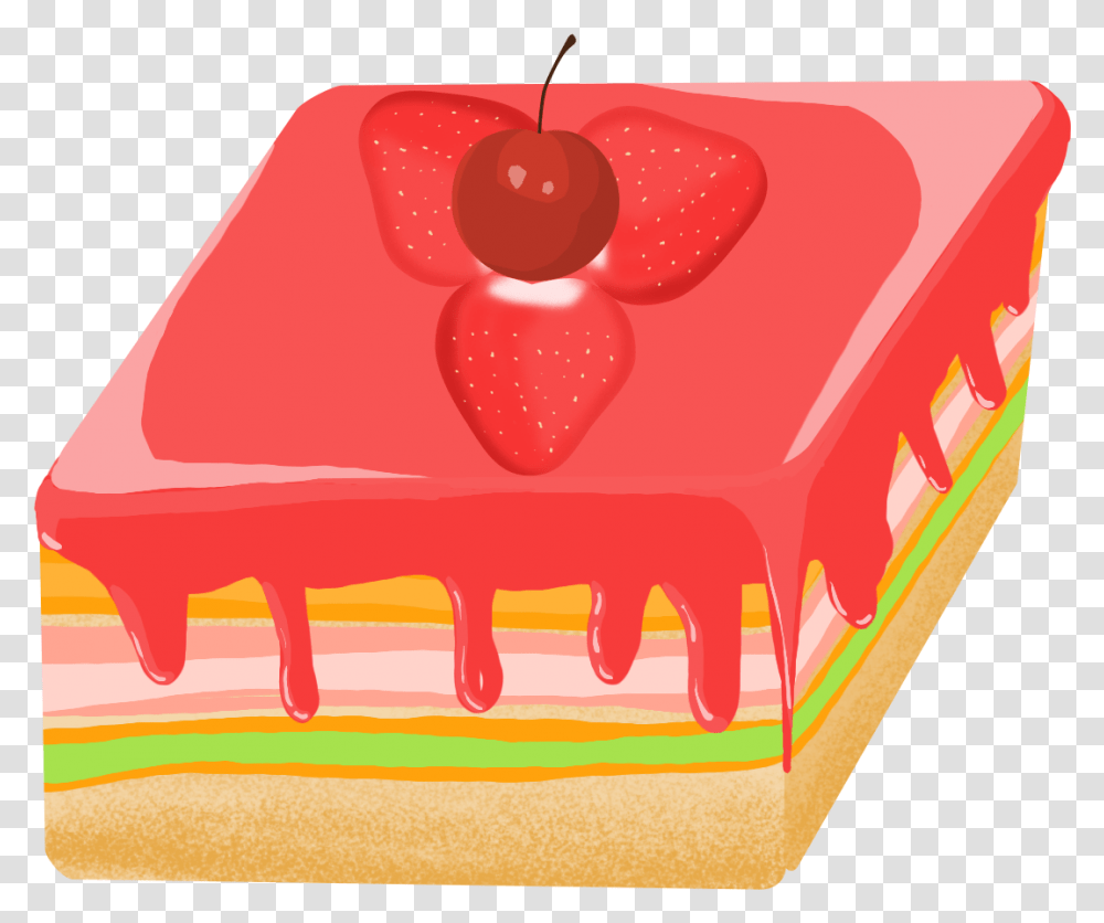 Strawberry Cake, Food, Plant, Dessert, Birthday Cake Transparent Png