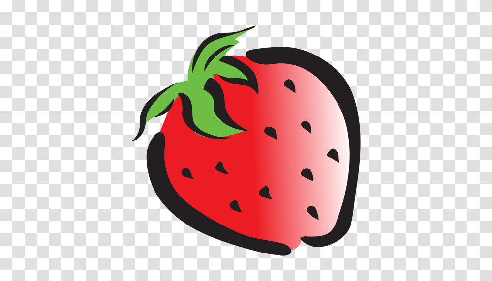 Strawberry Cartoon, Plant, Fruit, Food, Bird Transparent Png