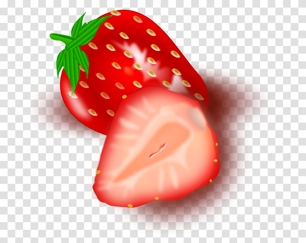 Strawberry Clipart Background, Fruit, Plant, Food, Flower Transparent Png