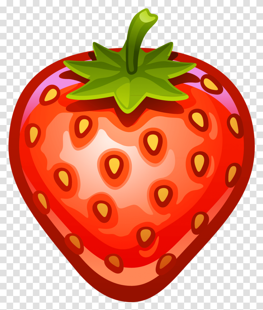 Strawberry Clipart Cartoon, Plant, Fruit, Food, Birthday Cake Transparent Png