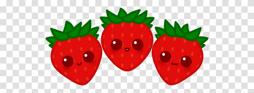 Strawberry Clipart Kawaii, Plant, Fruit, Food, Vegetable Transparent Png