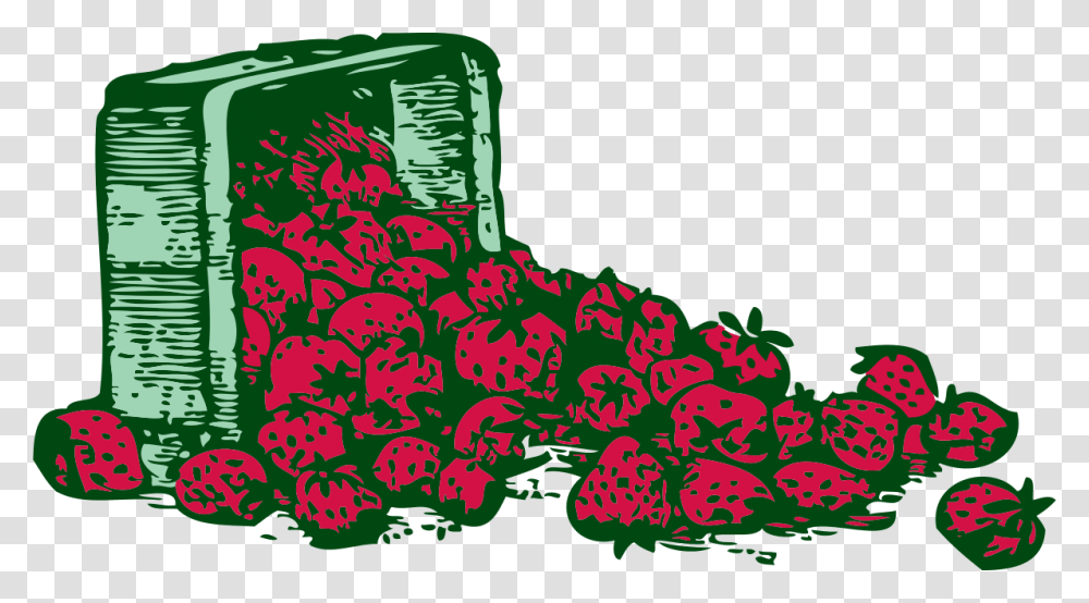 Strawberry Clipart Strawberry Basket, Doodle, Drawing Transparent Png