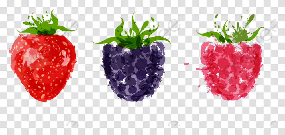 Strawberry Clipart Watercolor Cartoon, Plant, Fruit, Food, Grapes Transparent Png