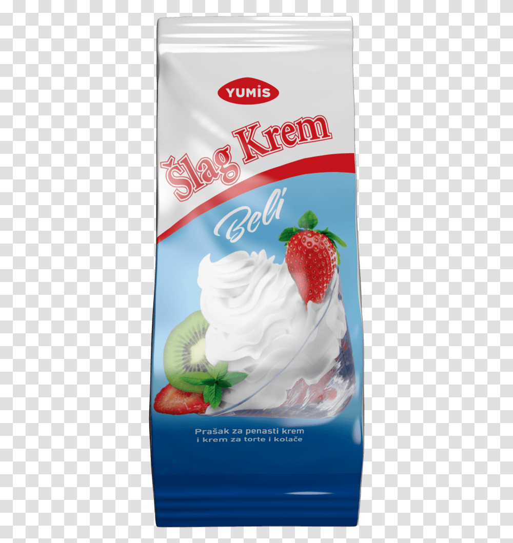 Strawberry, Cream, Dessert, Food, Creme Transparent Png