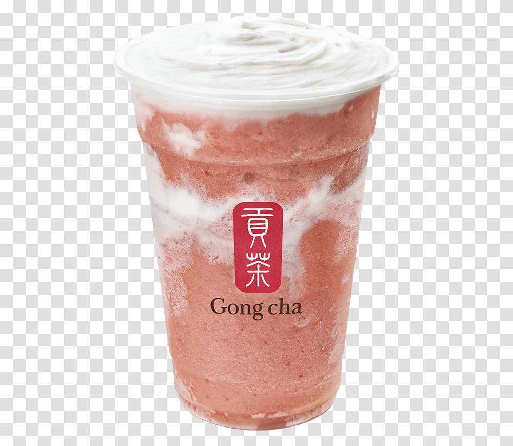 Strawberry Cream Smoothie Gong Cha, Juice, Beverage, Drink, Milkshake Transparent Png