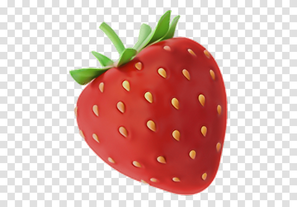 Strawberry Emoji Emoji Strawberry, Fruit, Plant, Food, Birthday Cake Transparent Png