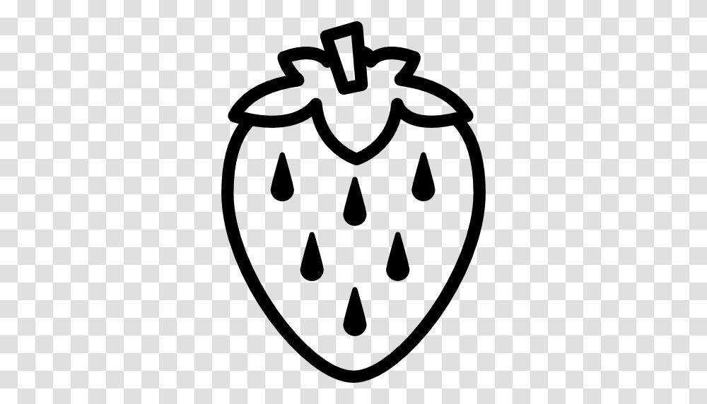 Strawberry Flat Black Icon, Stencil, Grenade, Bomb, Weapon Transparent Png