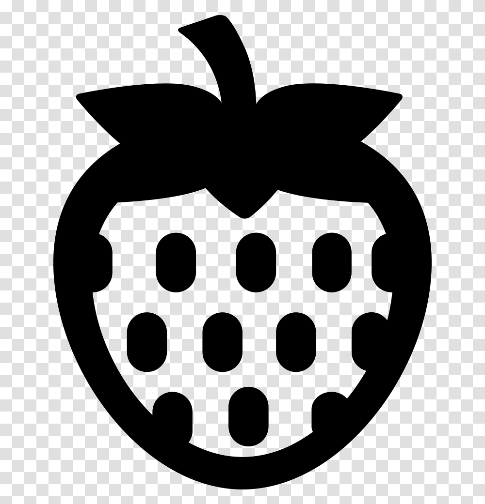 Strawberry Free Icon Fresa Silueta, Stencil, Logo, Trademark Transparent Png