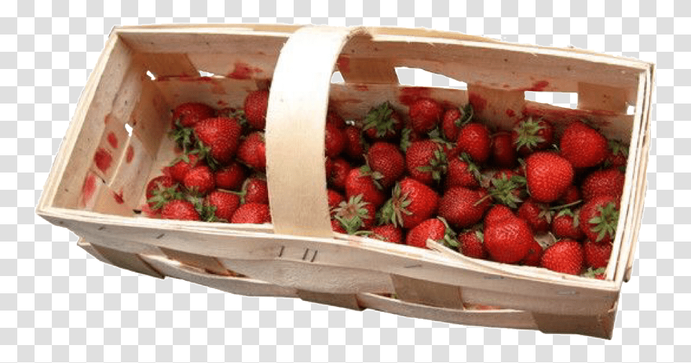 Strawberry, Fruit, Plant, Food, Basket Transparent Png