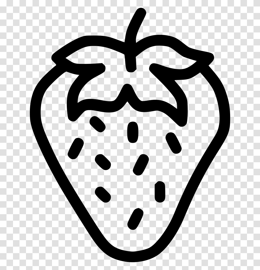 Strawberry Fruit, Stencil, Halloween Transparent Png