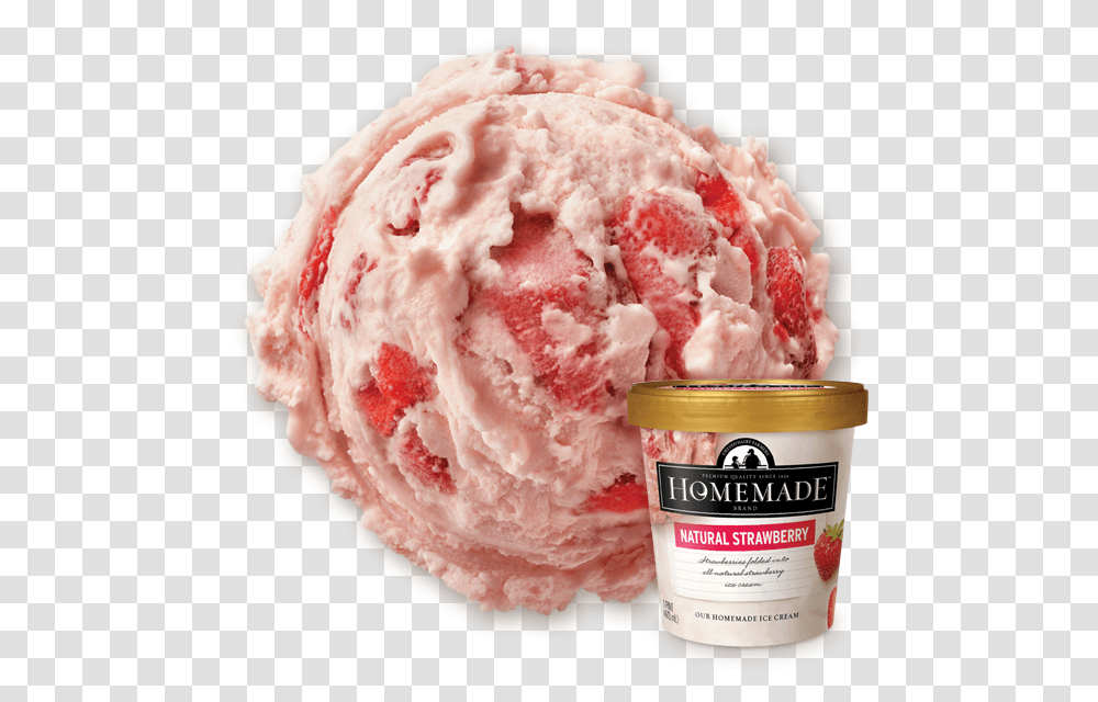 Strawberry Ice Cream, Dessert, Food, Creme Transparent Png