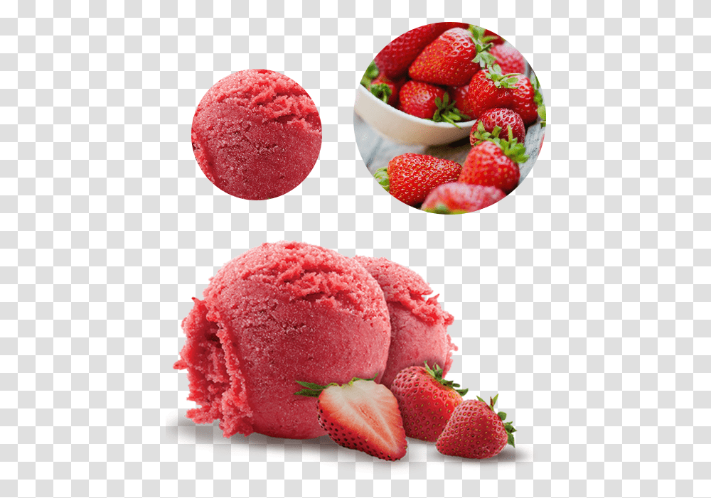 Strawberry Ice Cream, Fruit, Plant, Food, Dessert Transparent Png