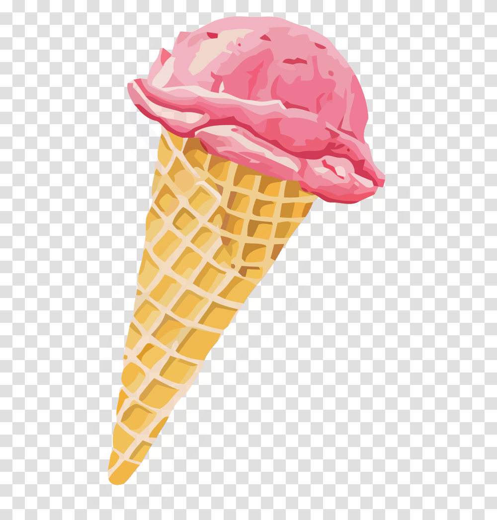 Strawberry Ice Cream Ice Cream Cone Vector Ice Cream, Dessert, Food, Creme, Sweets Transparent Png