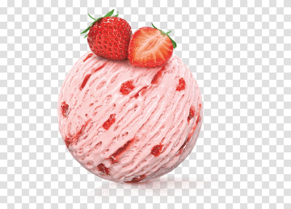 Strawberry Ice Cream Ice Cream Flavors Strawberry, Dessert, Food, Creme, Fruit Transparent Png
