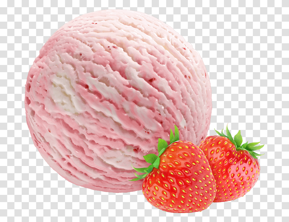 Strawberry Ice Cream With Crushed Strawberries Strawberry Ice Cream, Dessert, Food, Creme, Fungus Transparent Png