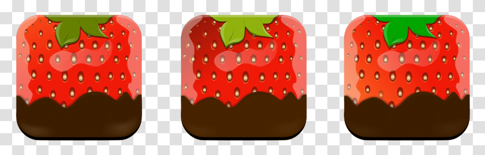Strawberry Icon Red Green Chocolate Button Strawberry, Plant, Fruit, Food Transparent Png