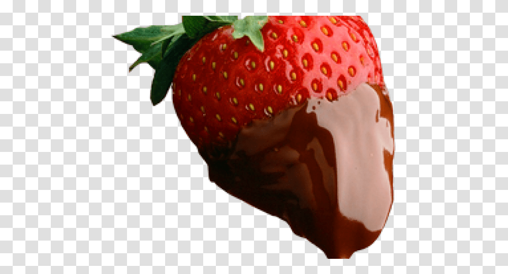 Strawberry Images Chocolate Covered Strawberry Gif, Fruit, Plant, Food, Cream Transparent Png