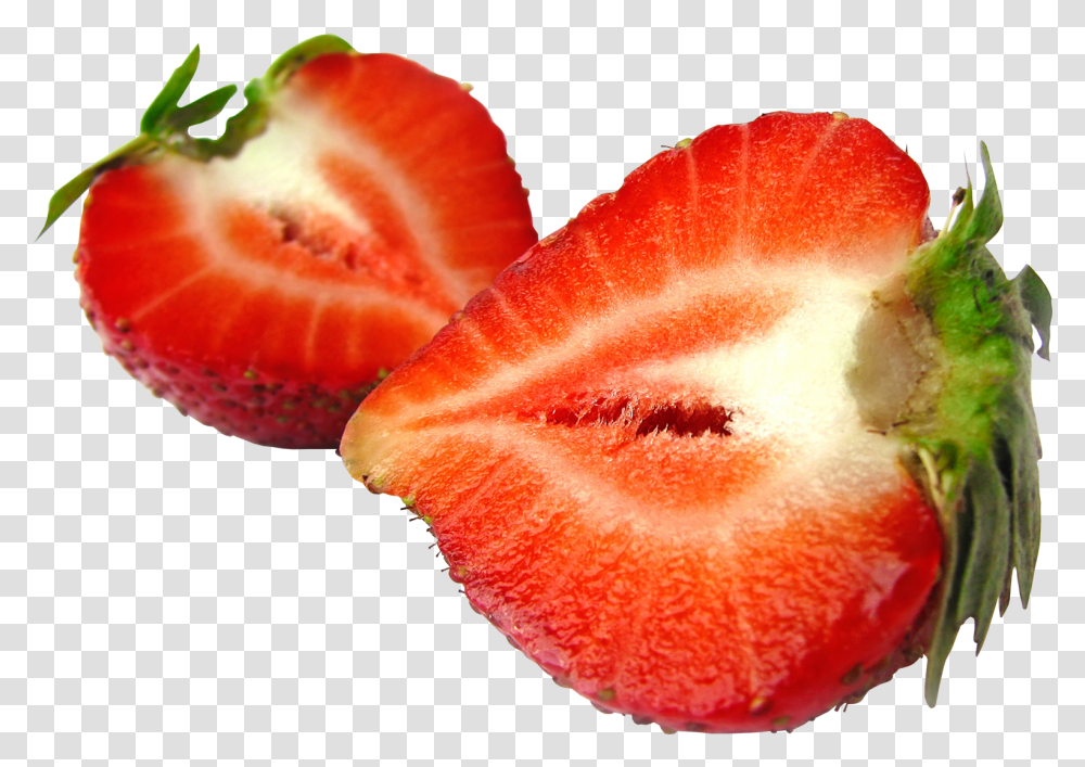 Strawberry Images Half Strawberry, Fruit, Plant, Food, Fungus Transparent Png