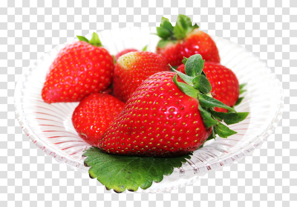 Strawberry In A Plate, Fruit, Plant, Food, Dish Transparent Png