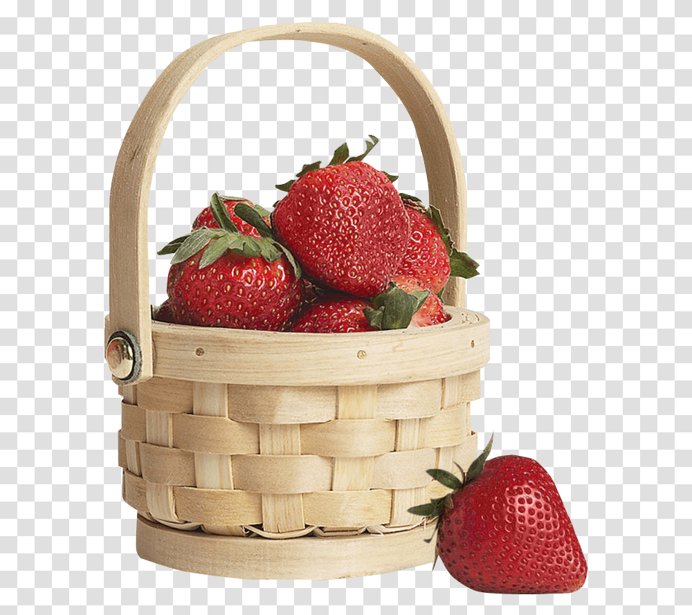 Strawberry In Basket Image Strawberry Basket, Fruit, Plant, Food, Wedding Cake Transparent Png