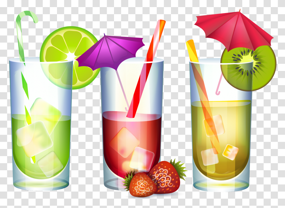 Strawberry Juice Euclidean Vector Batida, Beverage, Drink, Cocktail, Alcohol Transparent Png