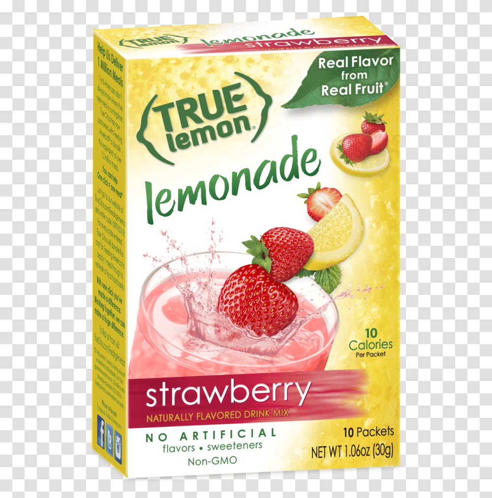 Strawberry Lemonade, Fruit, Plant, Food, Advertisement Transparent Png