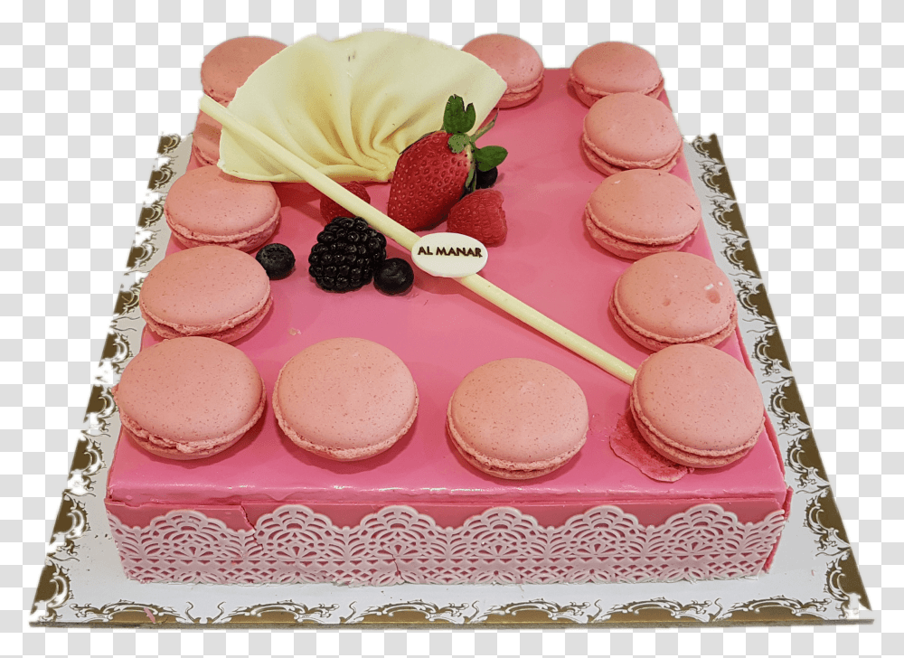 Strawberry Macaron Cake, Dessert, Food, Birthday Cake, Bakery Transparent Png