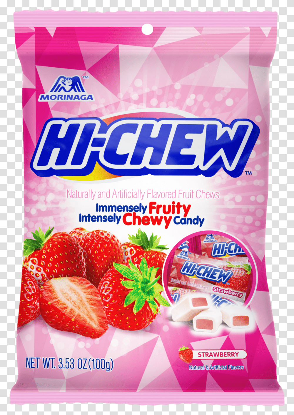 Strawberry Peg Bag Hi Chew Candy, Fruit, Plant, Food, Gum Transparent Png
