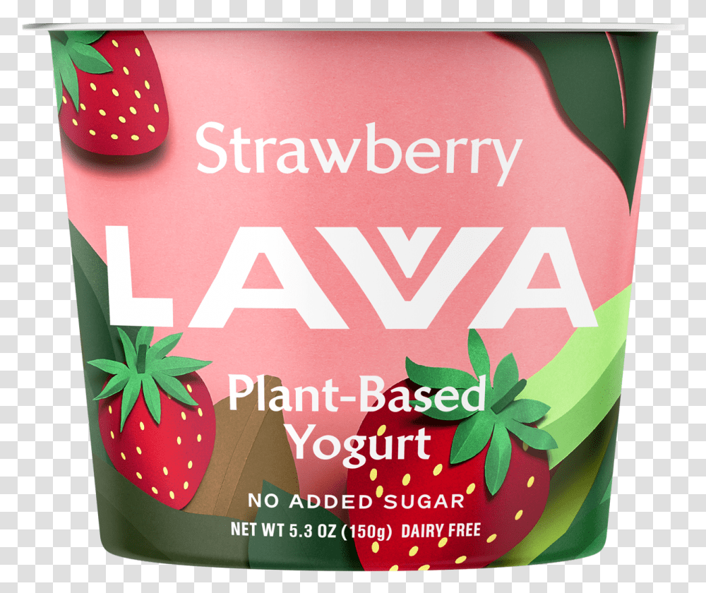 Strawberry Plant Based Yogurt Strawberry, Advertisement, Poster, Flyer, Paper Transparent Png