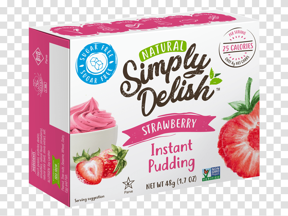 Strawberry Pudding Simply Delish Jello Strawberry, Plant, Food, Grapefruit, Citrus Fruit Transparent Png