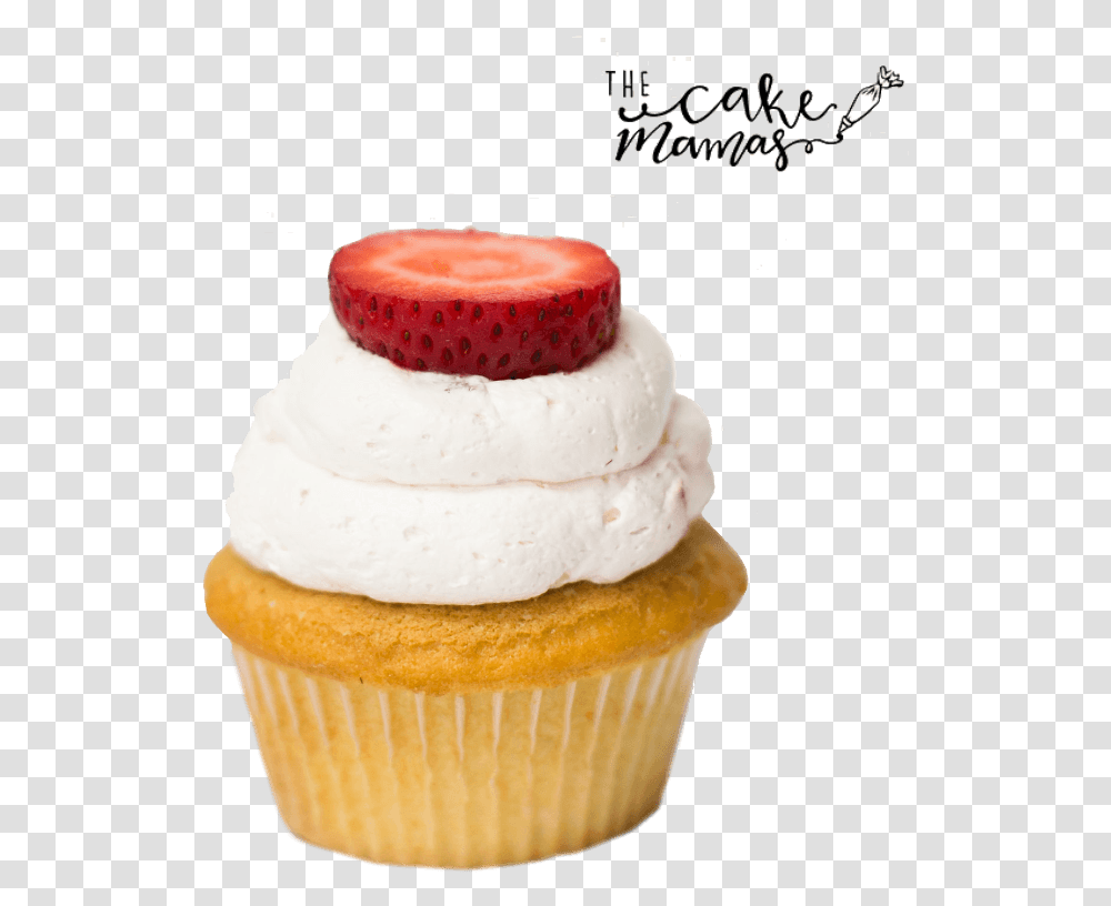 Strawberry Shortcake Cupcake Cupcake, Cream, Dessert, Food, Creme Transparent Png