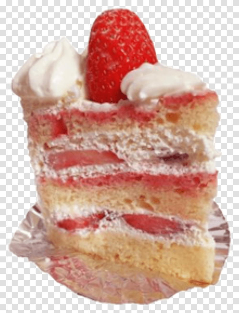 Strawberry Shortcake Strawberry Cake Slice Transparent Png