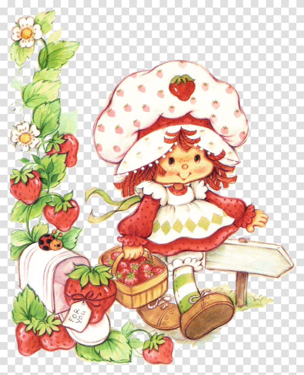 Strawberry Shortcake Vintage, Plant, Flower, Wedding Cake Transparent Png