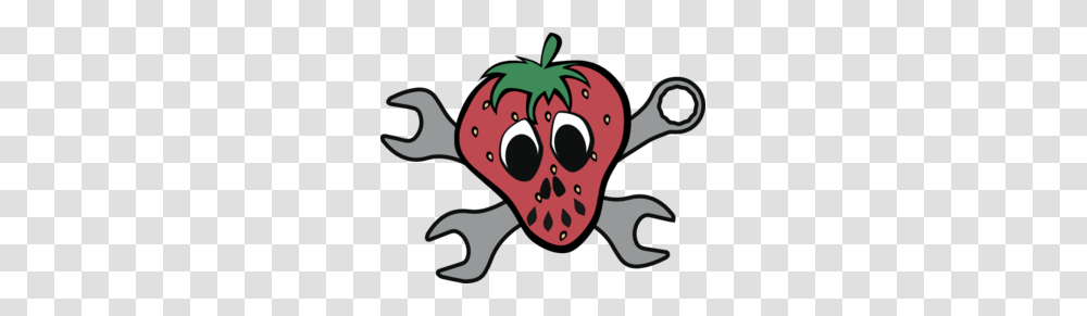 Strawberry Skull Mechanic Clip Art, Plant, Fruit, Food Transparent Png