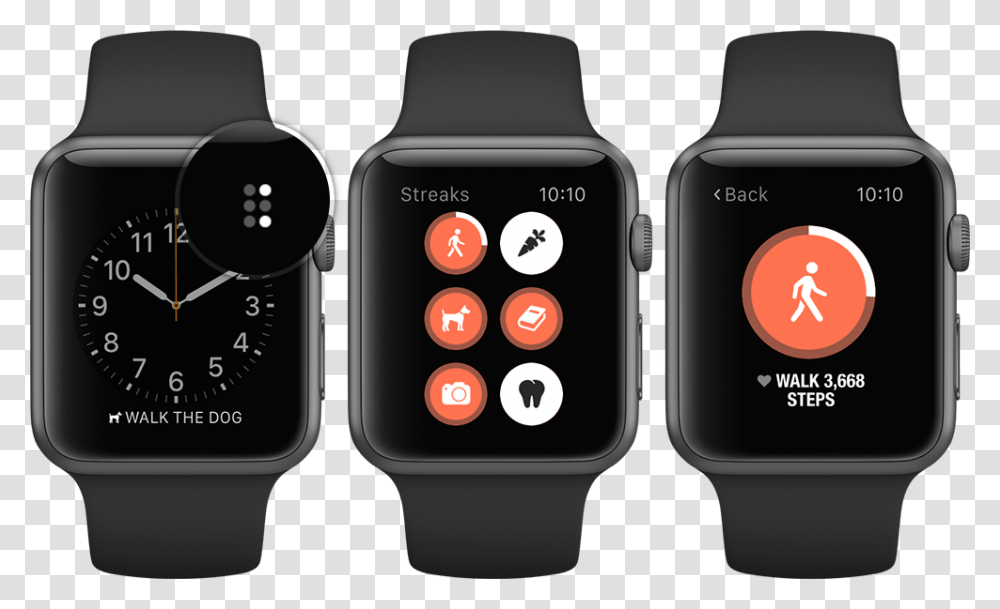 Streaks App Apple Watch, Mobile Phone, Electronics, Cell Phone, Wristwatch Transparent Png