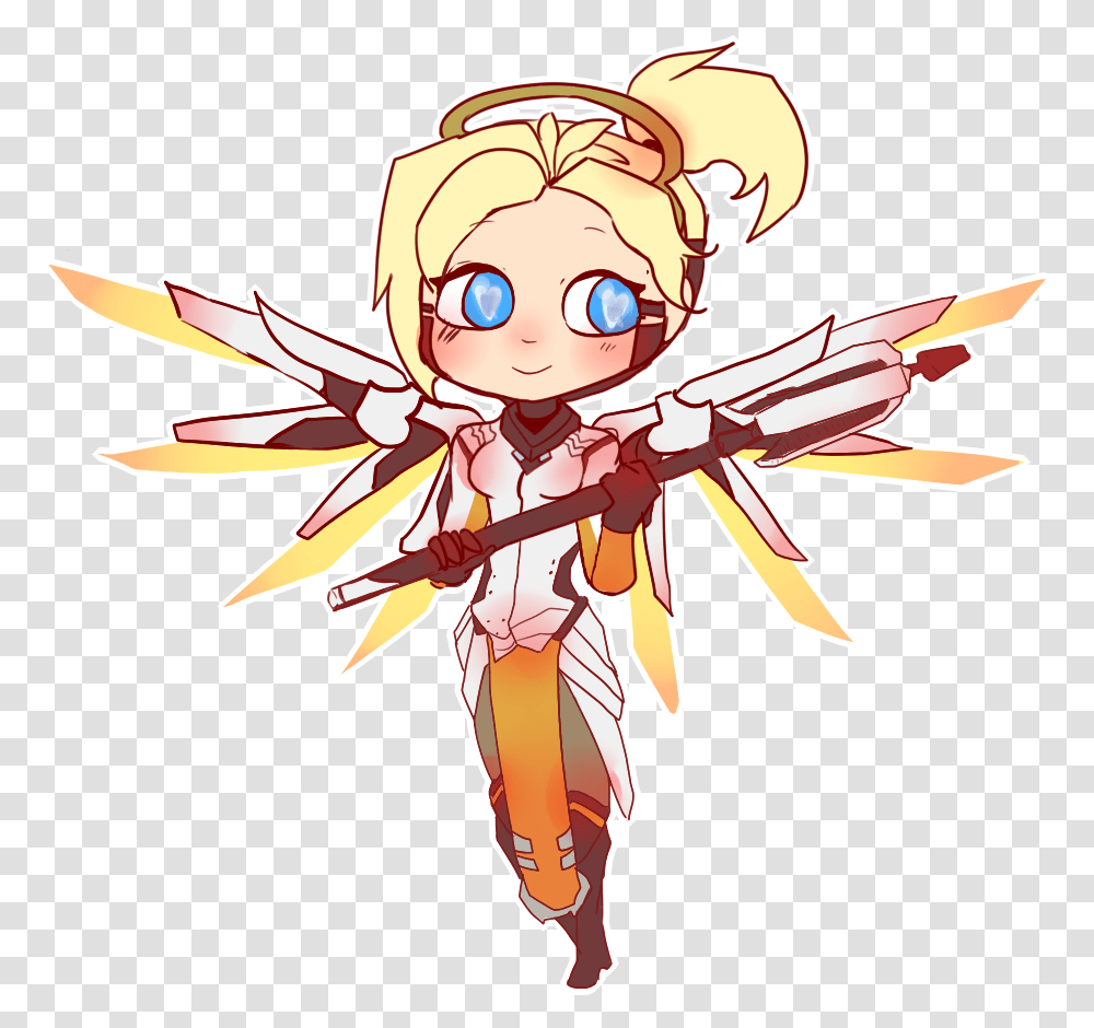 Stream Mercy Emoji, Person, Art, Graphics, Manga Transparent Png